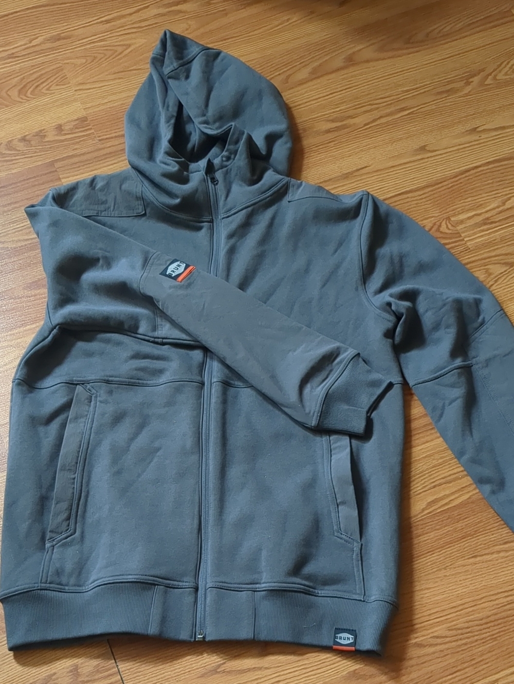 NWOT BRUNT Workwear Heavy Duty Pullover Hoodie Sweatshirt Gray Size M
